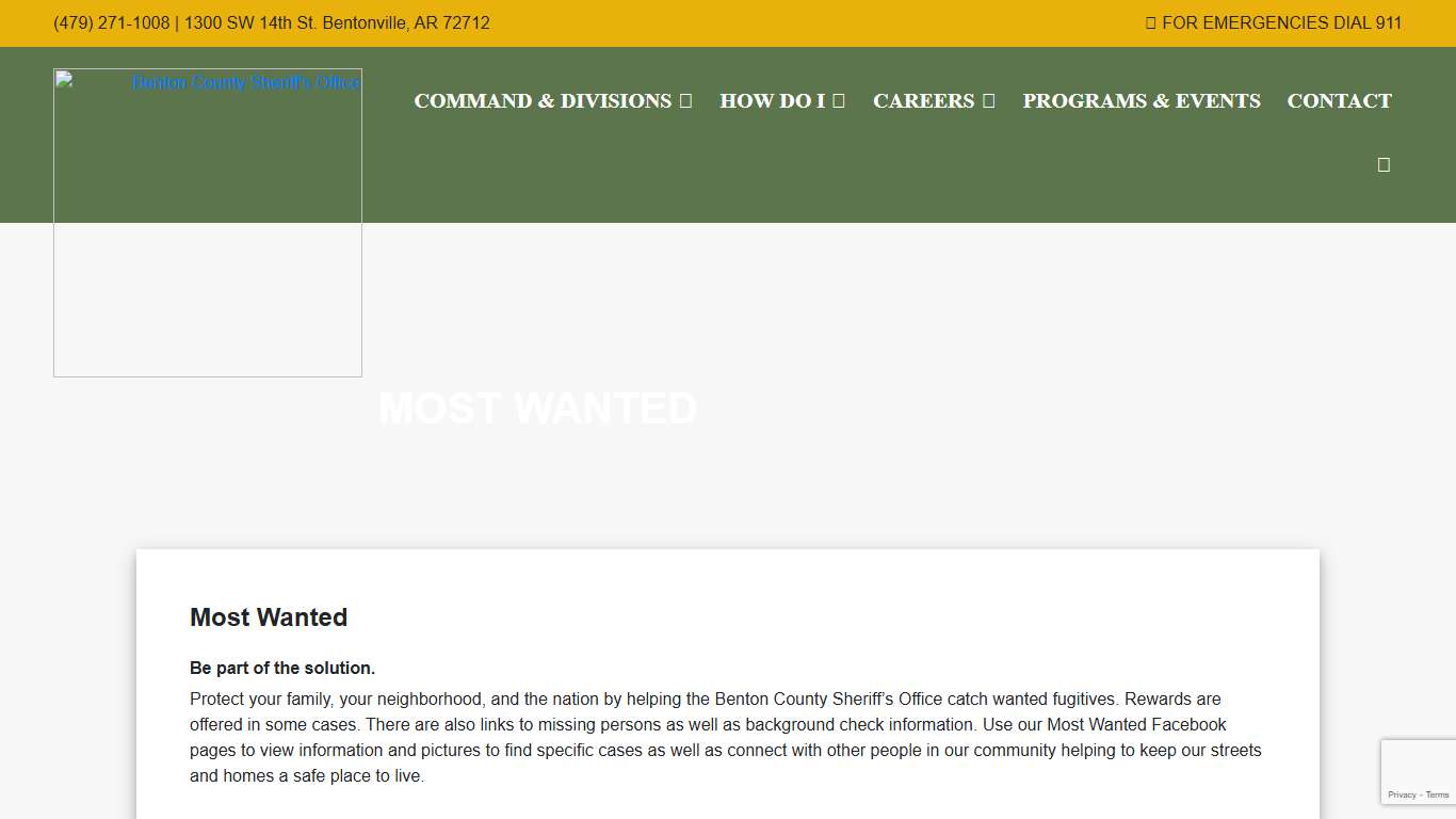 Most Wanted Benton County Sheriff's Office